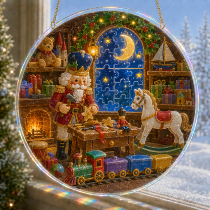 🔥 Limited Time 70% OFF – 🎅✨ Christmas Puzzle Hanging Ornament Kit – Sparkling DIY Window Suncatcher