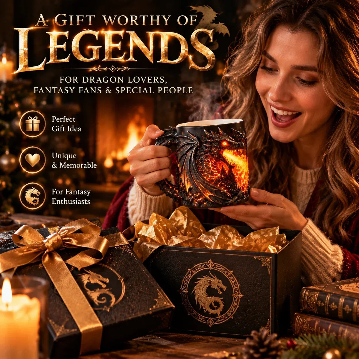🔥 Last Day 70% OFF 🐉 Dragonfire 3D Heat-Reveal Magic Mug | Add a Hot Drink. Awaken the Dragon.🔥