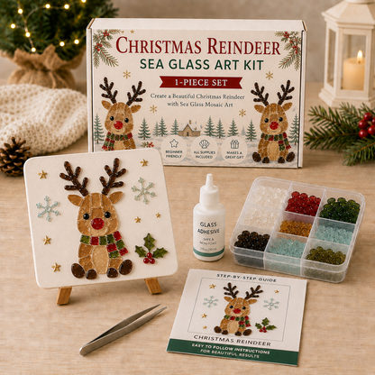 🎄 create your own magical christmas sea glass art ✨