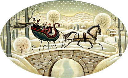 Winter Sleigh - 25 Pieces Wooden Puzzle