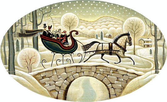 Winter Sleigh - 25 Pieces Wooden Puzzle