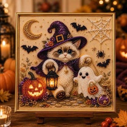 🔥 Last Day 75% OFF – 👻✨ Halloween Pearl Art DIY Kit – Turn Tiny Pearls into Spooky-Cute Magic