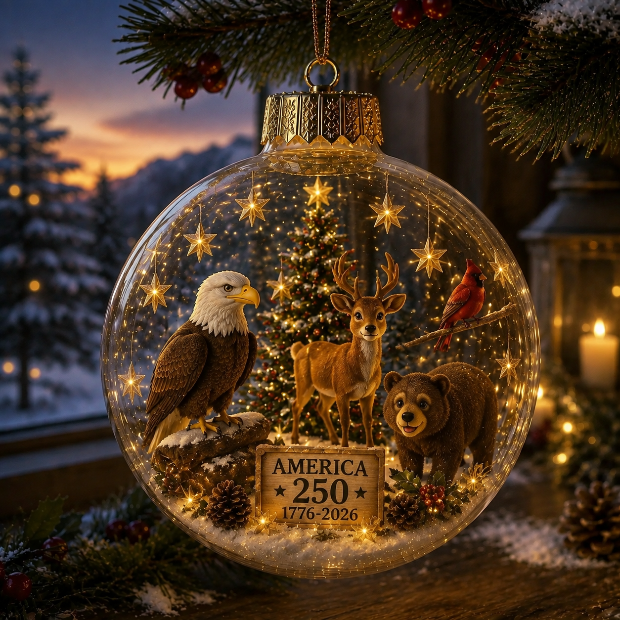 🔥Last Day: Huge Discounts!!🔥 America 250 Heritage Crystal Ornament™