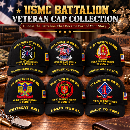 🌲LAST DAY SALE 50% OFF 🎁USMC Infantry Battalion Veteran Cap Collection