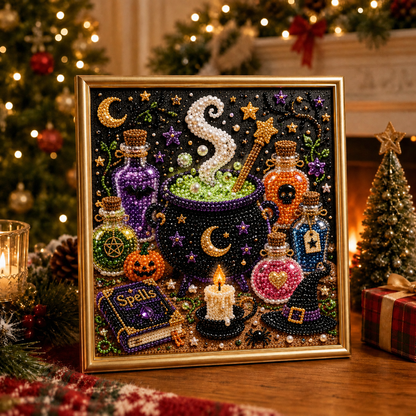 🔥 Last Day 75% OFF – 👻✨ Halloween Pearl Art DIY Kit – Turn Tiny Pearls into Spooky-Cute Magic