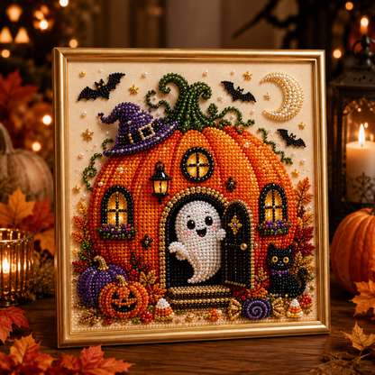 🔥 Last Day 75% OFF – 👻✨ Halloween Pearl Art DIY Kit – Turn Tiny Pearls into Spooky-Cute Magic