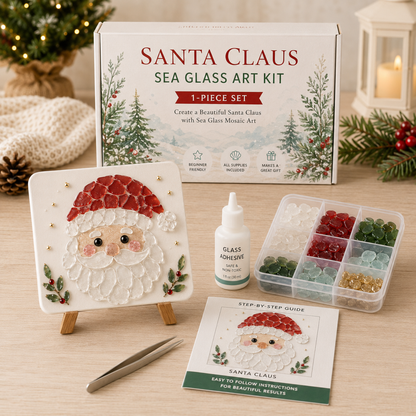 🎄 create your own magical christmas sea glass art ✨
