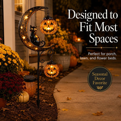 🎃 Halloween Early Bird Sale | 70% OFF Pumpkin Moon Garden Stake Light