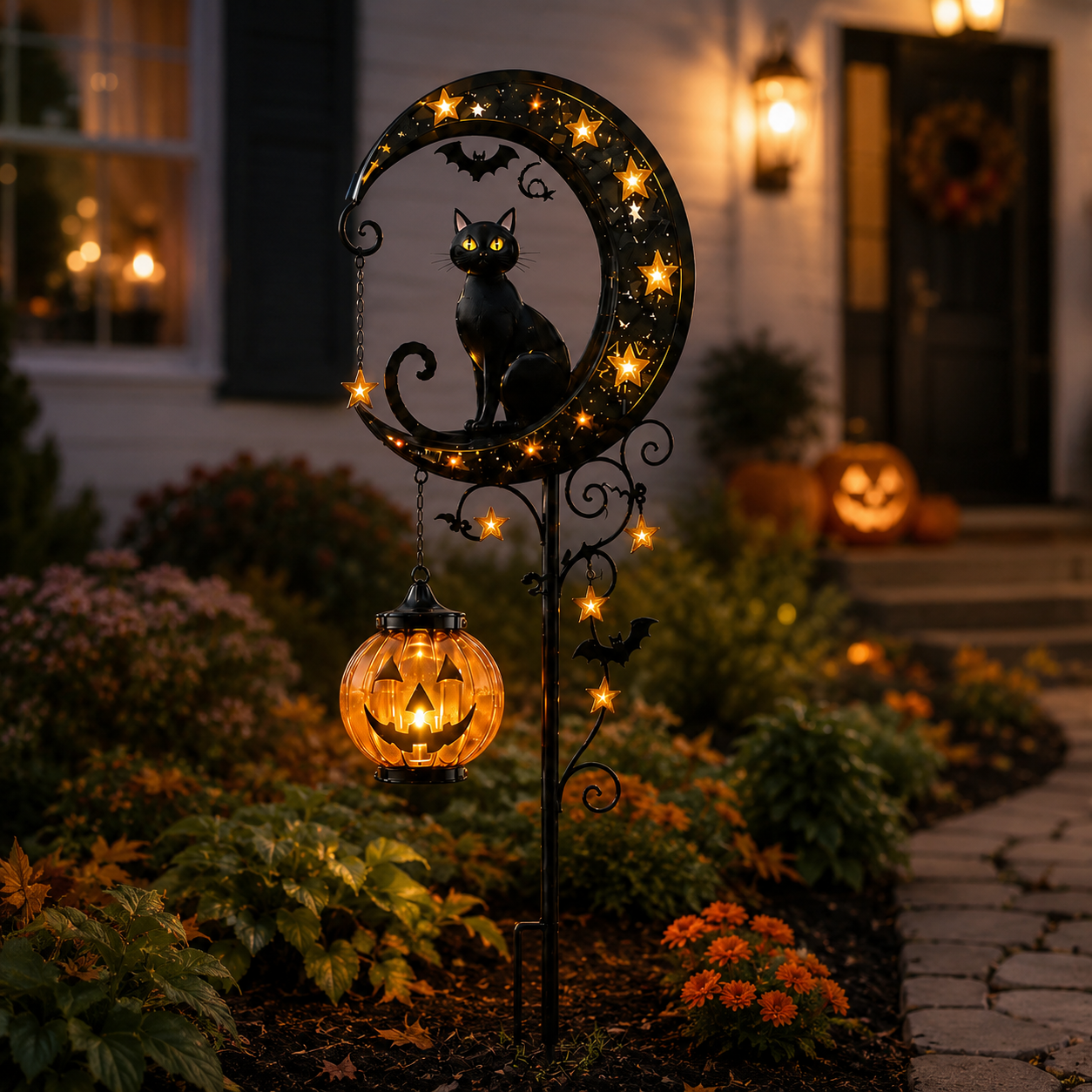 🎃 Halloween Early Bird Sale | 70% OFF Pumpkin Moon Garden Stake Light