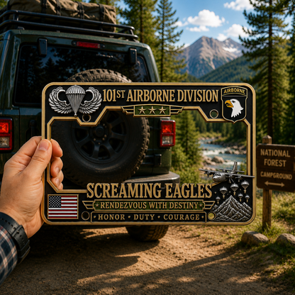 Last Day Promo: 49% OFF 🦅 U.S. Army 101st Airborne Division Tribute License Plate Frame