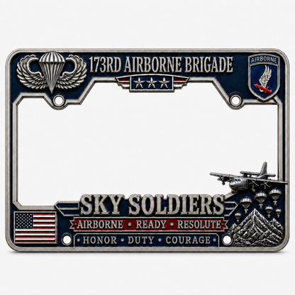 Last Day Promo: 49% OFF 🪂 U.S. Army 173rd Airborne Brigade “Sky Soldiers” Tribute License Plate Frame