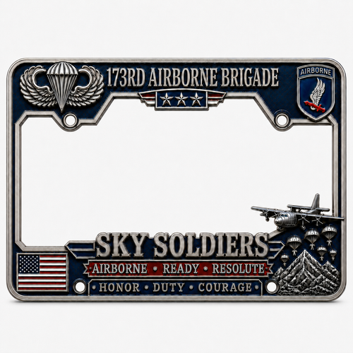 Last Day Promo: 49% OFF 🪂 U.S. Army 173rd Airborne Brigade “Sky Soldiers” Tribute License Plate Frame