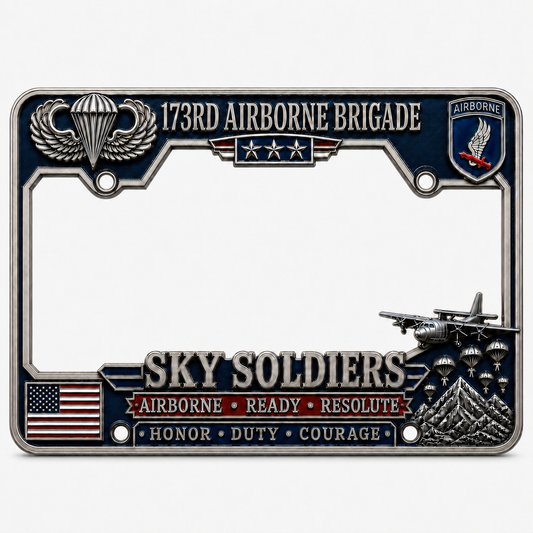 Last Day Promo: 49% OFF 🪂 U.S. Army 173rd Airborne Brigade “Sky Soldiers” Tribute License Plate Frame