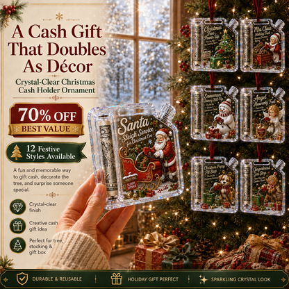 🔥Last 45pcs🎉-✨🎄Christmas Fuel-Up Cash Gift Ornament