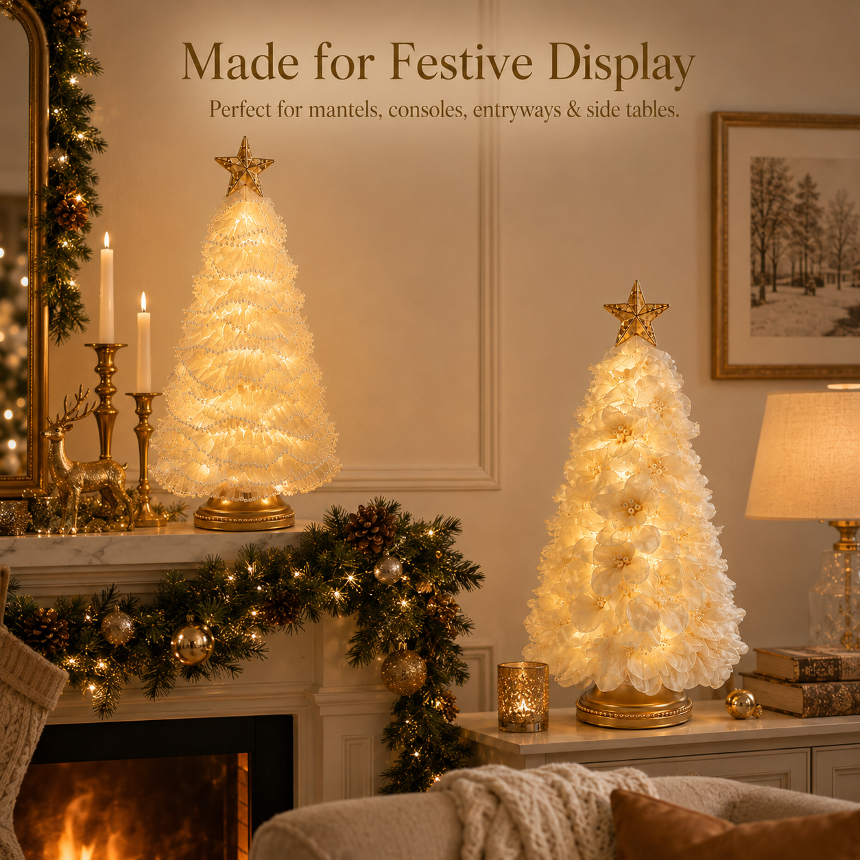 DIY Lighted Christmas Tree Craft Kit with 6-Hour Timer