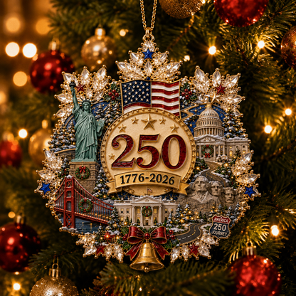 🔥LAST DAY 75% OFF!!🔥 America 250 Crystal Snowflake Heritage Ornament™