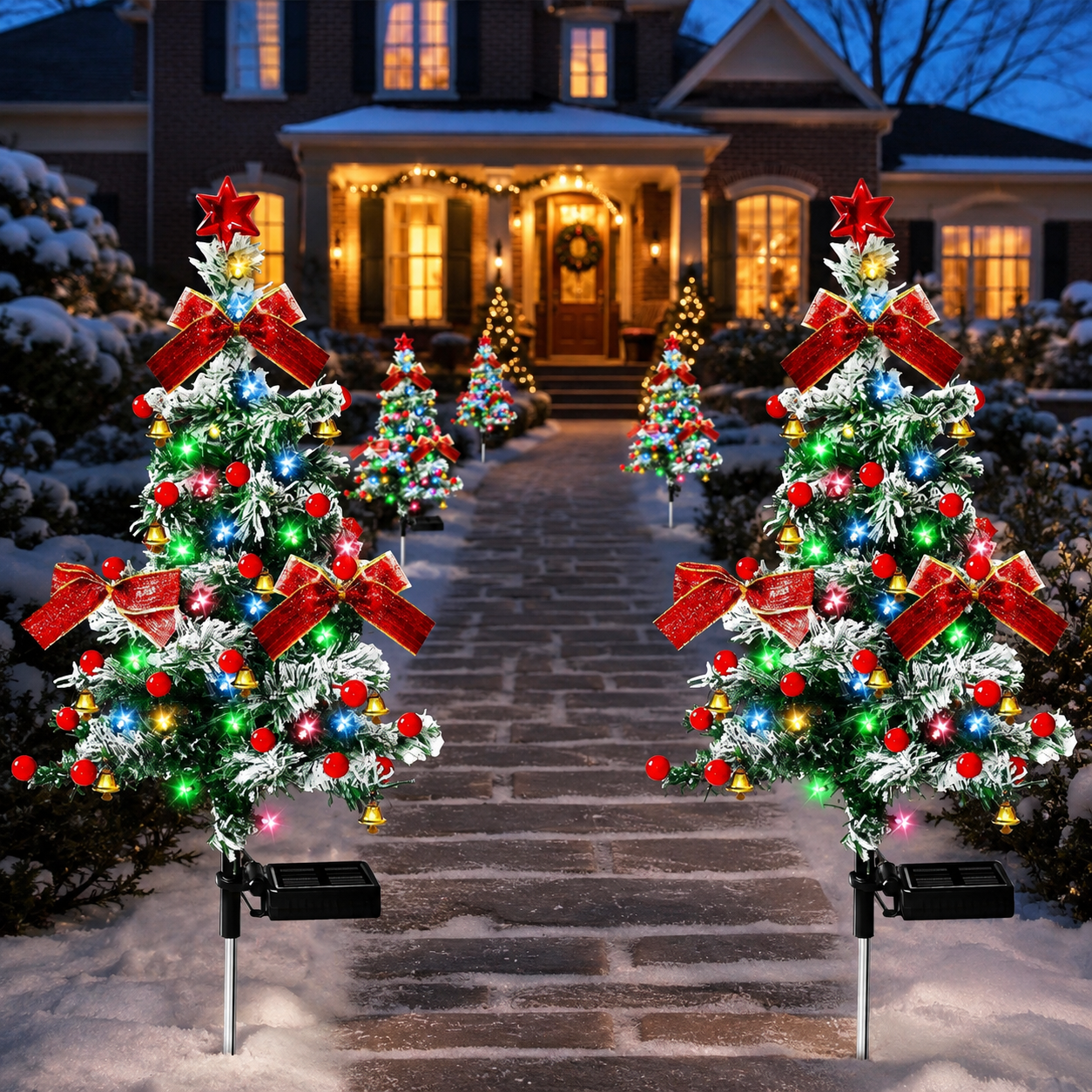 🎄2026 Solar Christmas Trees Lights Outdoor Decoration Waterproof
