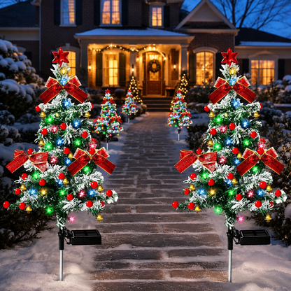 🎄2026 Solar Christmas Trees Lights Outdoor Decoration Waterproof