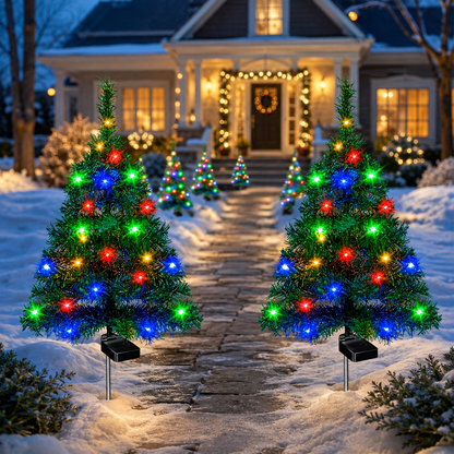 🎄2026 Solar Christmas Trees Lights Outdoor Decoration Waterproof
