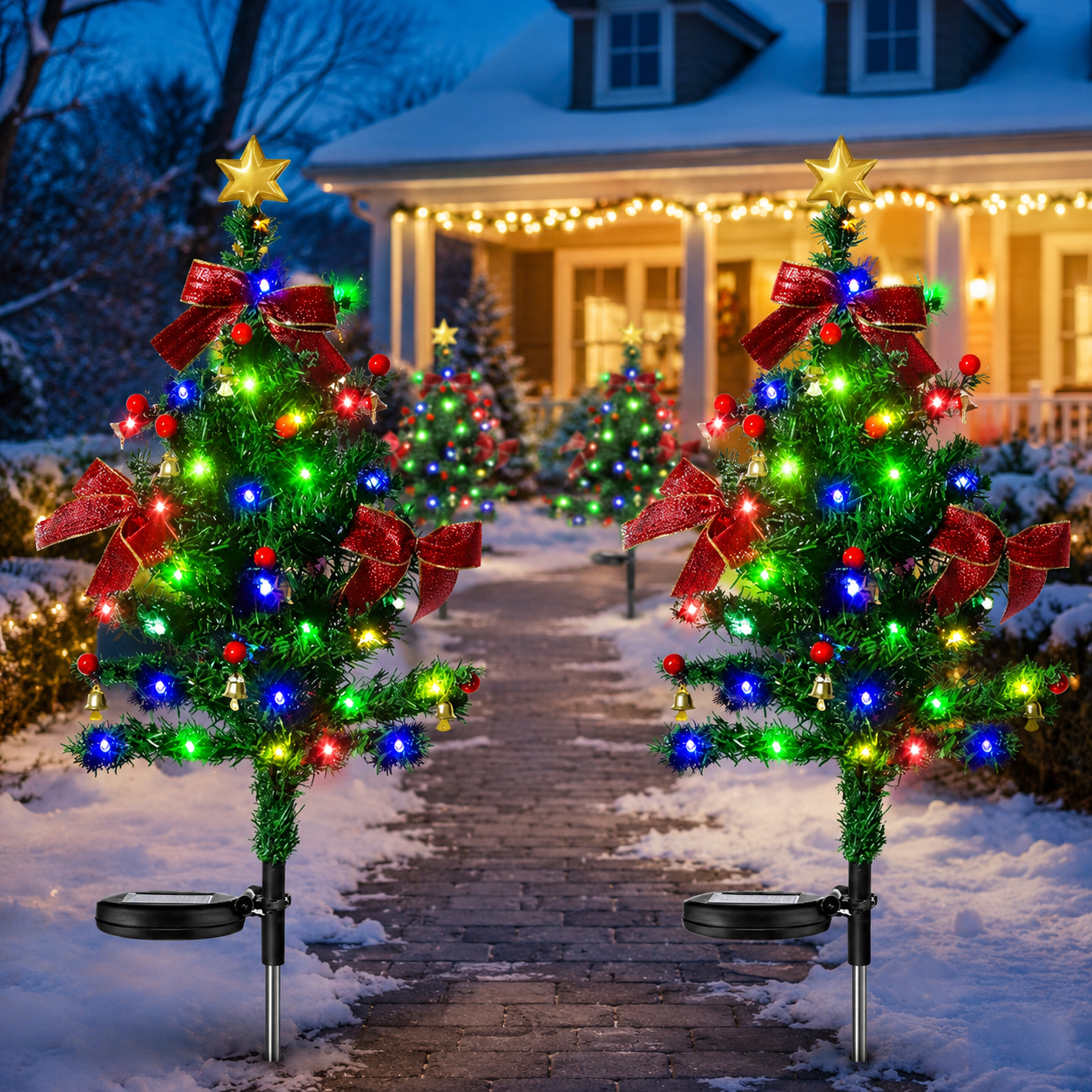 🎄2026 Solar Christmas Trees Lights Outdoor Decoration Waterproof