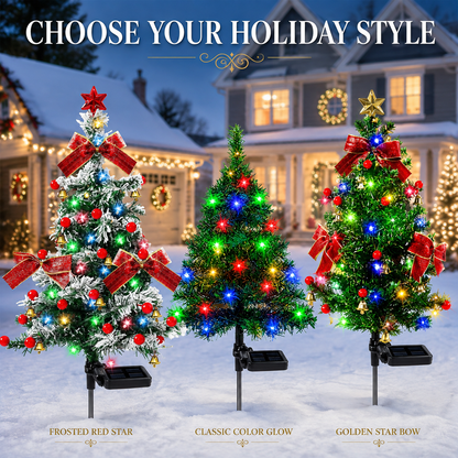🎄2026 Solar Christmas Trees Lights Outdoor Decoration Waterproof