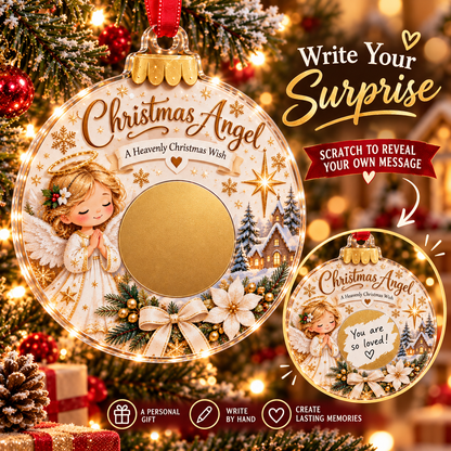 🔥 Last 50pcs 🎉 Scratch Surprise Christmas Ornament – Write Your Own Message & Reveal the Surprise 🎁