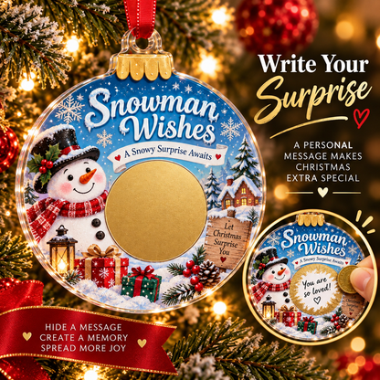 🔥 Last 50pcs 🎉 Scratch Surprise Christmas Ornament – Write Your Own Message & Reveal the Surprise 🎁