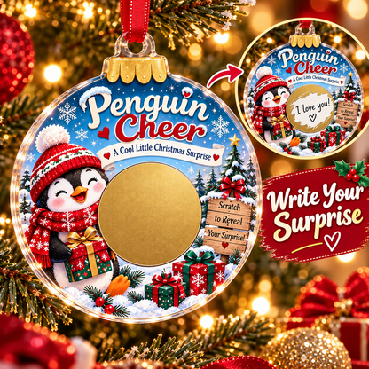 🔥 Last 50pcs 🎉 Scratch Surprise Christmas Ornament – Write Your Own Message & Reveal the Surprise 🎁