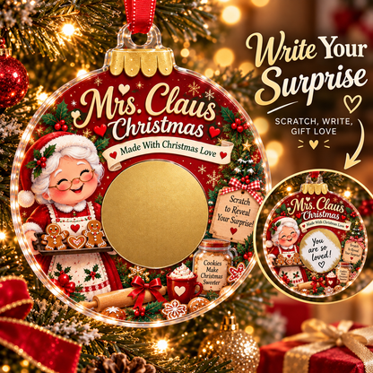 🔥 Last 50pcs 🎉 Scratch Surprise Christmas Ornament – Write Your Own Message & Reveal the Surprise 🎁