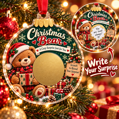 🔥 Last 50pcs 🎉 Scratch Surprise Christmas Ornament – Write Your Own Message & Reveal the Surprise 🎁