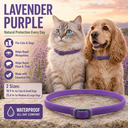 🔥 70% OFF 🐾 Natural Flea & Tick Collar for Cats & Dogs