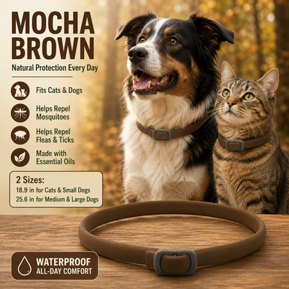 🔥 70% OFF 🐾 Natural Flea & Tick Collar for Cats & Dogs