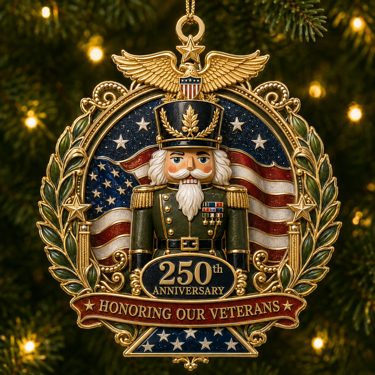 🔥 Limited Edition 🔥 250th Anniversary Hero Tribute Nutcracker Ornaments 🎄🇺🇸✨ Buy More, Save More 🎁