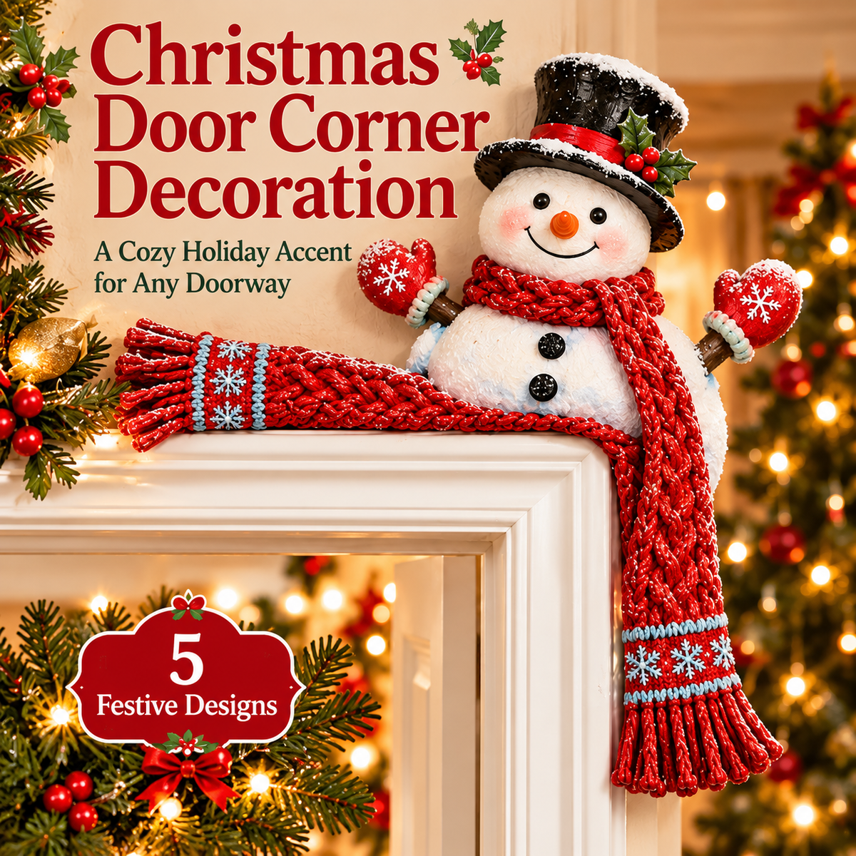 🌲🎅 Cozy Christmas Door Corner Decoration Collection