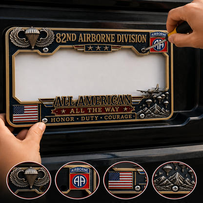 Last Day Promo: 49% OFF🪂 U.S. Army 82nd Airborne Division Tribute License Plate Frame