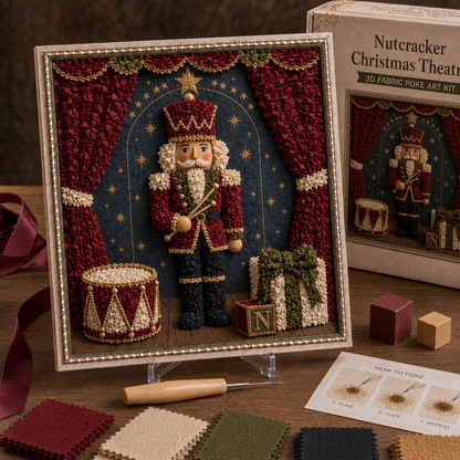 🔥 LAST DAY 50% OFF – 🎄🧵 Premium 3D Christmas Fabric Poke Art Kit