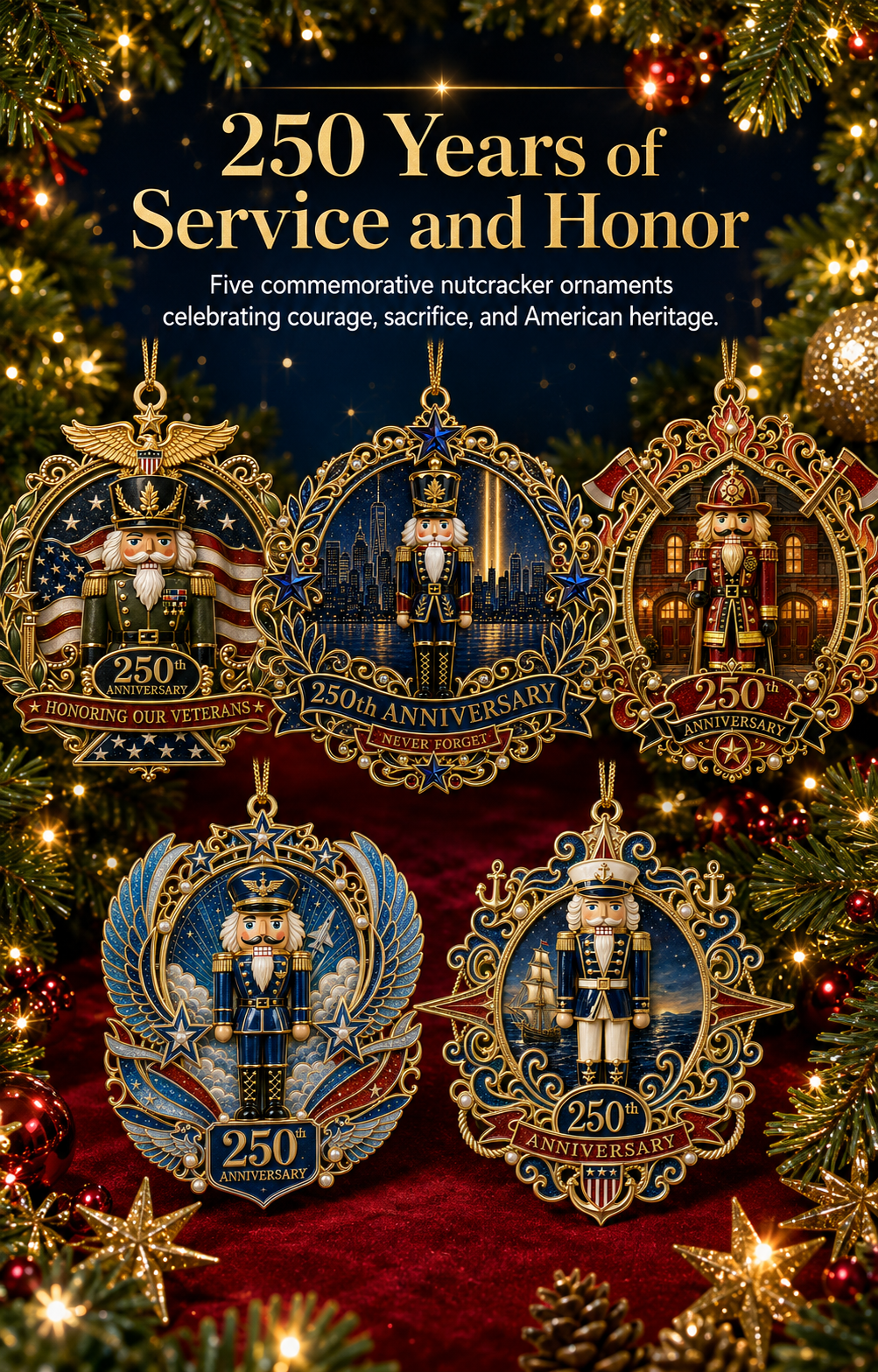 🔥 Limited Edition 🔥 250th Anniversary Hero Tribute Nutcracker Ornaments 🎄🇺🇸✨ Buy More, Save More 🎁
