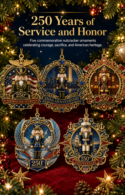 🔥 Limited Edition 🔥 250th Anniversary Hero Tribute Nutcracker Ornaments 🎄🇺🇸✨ Buy More, Save More 🎁