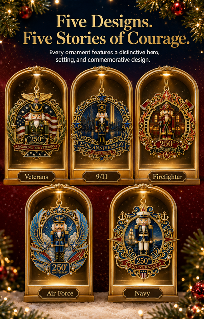 🔥 Limited Edition 🔥 250th Anniversary Hero Tribute Nutcracker Ornaments 🎄🇺🇸✨ Buy More, Save More 🎁