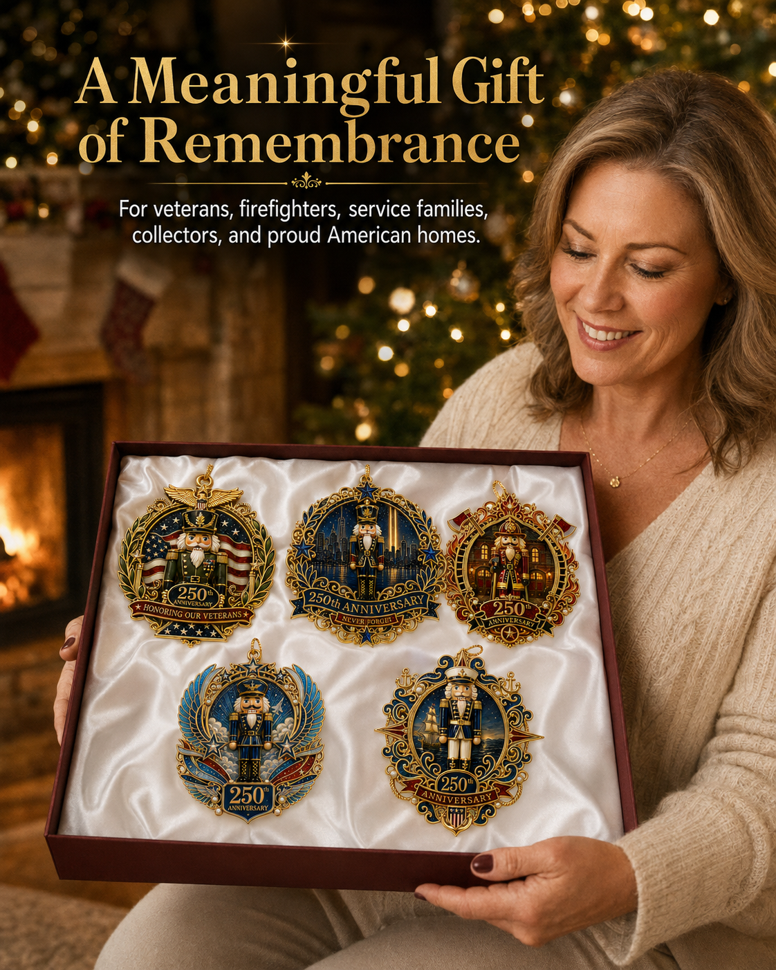 🔥 Limited Edition 🔥 250th Anniversary Hero Tribute Nutcracker Ornaments 🎄🇺🇸✨ Buy More, Save More 🎁