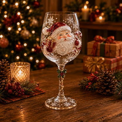 🔥🎁Christmas 3D Wine Glass Collection Gift Box Set✨