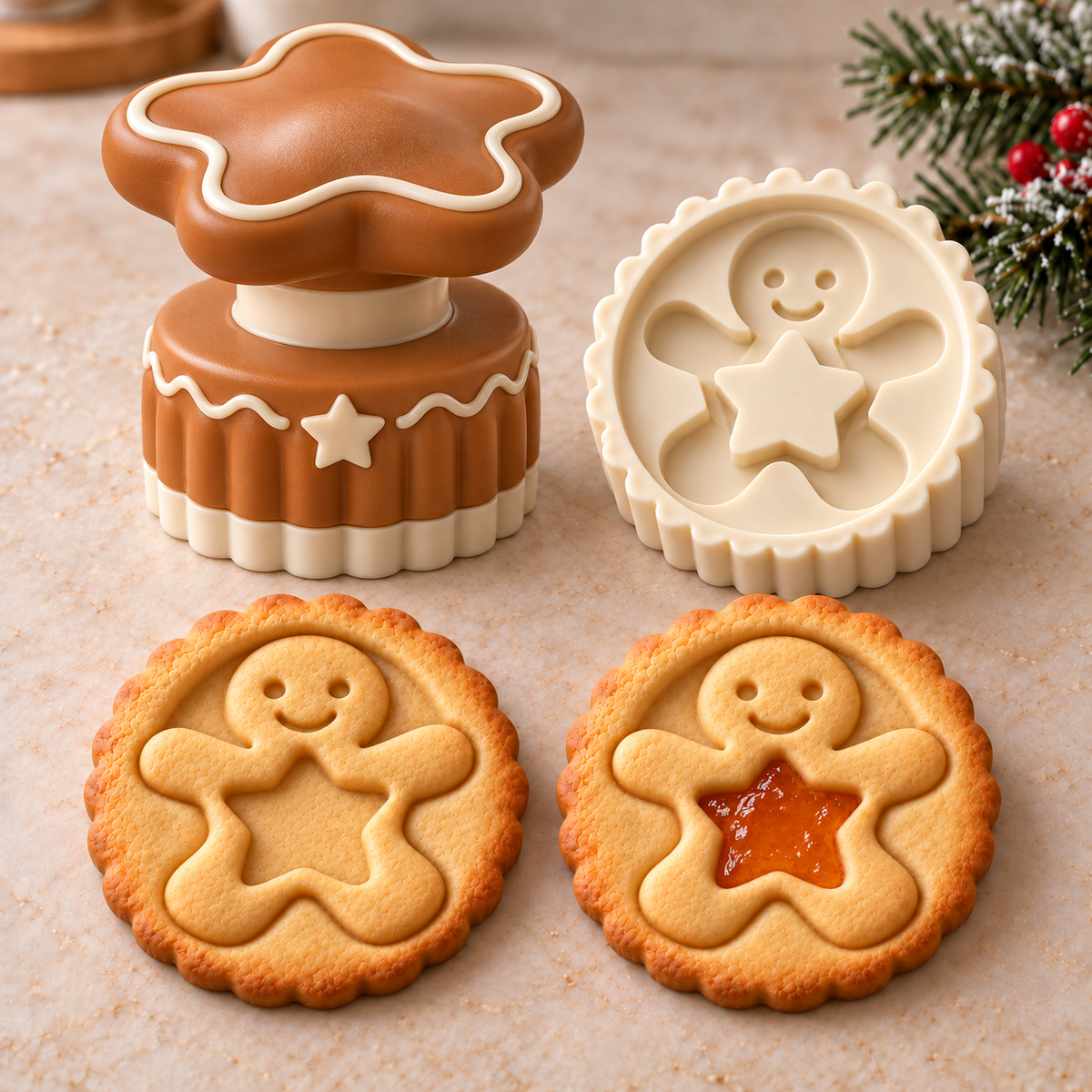 🔥Limited time 70% OFF -🍓🍪 Christmas Jam Cookie Press – Make Adorable Holiday Cookies at Home!