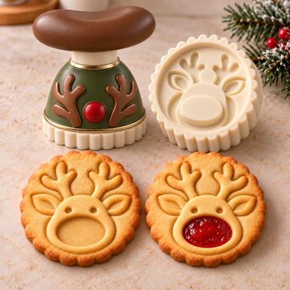 🔥Limited time 70% OFF -🍓🍪 Christmas Jam Cookie Press – Make Adorable Holiday Cookies at Home!