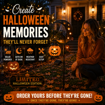 🎃 Halloween Early Bird Sale | 70% OFF Pumpkin Moon Garden Stake Light