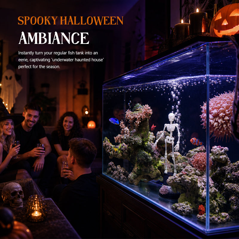🔥LAST DAY 70% OFF - 🎃 Haunted Aquarium Skeleton Ornament 💀 Halloween Fish Tank Decor