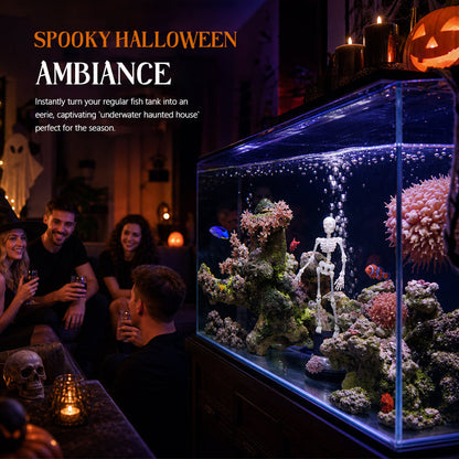 🔥LAST DAY 70% OFF - 🎃 Haunted Aquarium Skeleton Ornament 💀 Halloween Fish Tank Decor
