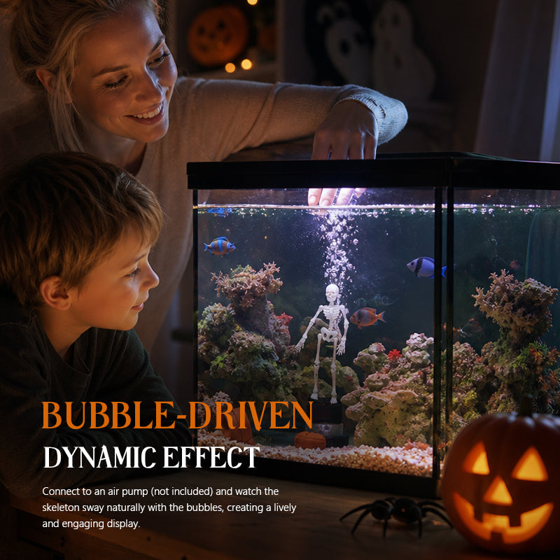 🔥LAST DAY 70% OFF - 🎃 Haunted Aquarium Skeleton Ornament 💀 Halloween Fish Tank Decor