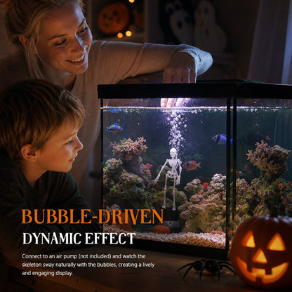 🔥LAST DAY 70% OFF - 🎃 Haunted Aquarium Skeleton Ornament 💀 Halloween Fish Tank Decor