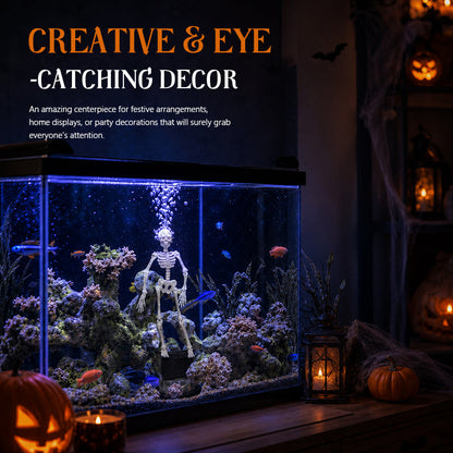 🔥LAST DAY 70% OFF - 🎃 Haunted Aquarium Skeleton Ornament 💀 Halloween Fish Tank Decor
