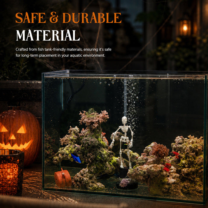 🔥LAST DAY 70% OFF - 🎃 Haunted Aquarium Skeleton Ornament 💀 Halloween Fish Tank Decor
